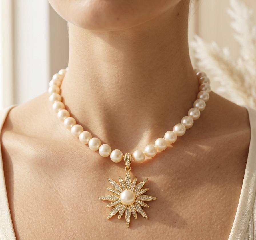 gold pearl necklace